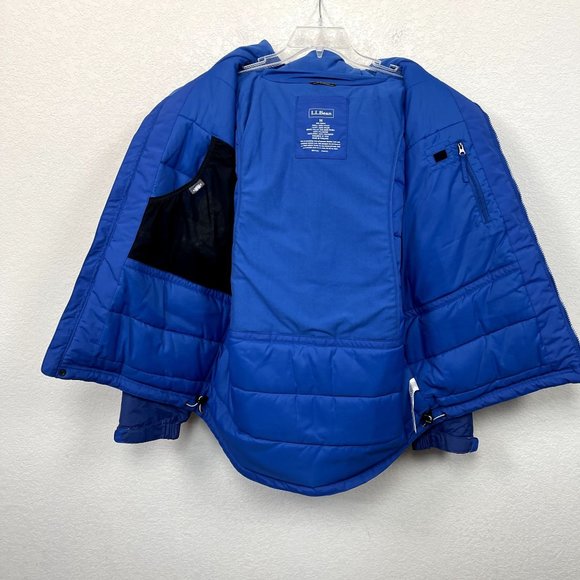 LL Bean Blue Nylon Ski Snowboard Winter Full Zip Jacket Coat Mens size Medium - Picture 9 of 10